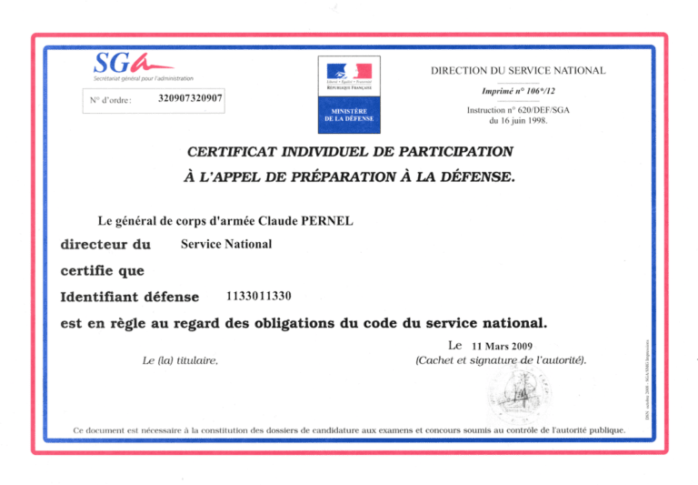 Comment récupérer sa JDC (Journée Défense et Citoyenneté) ️