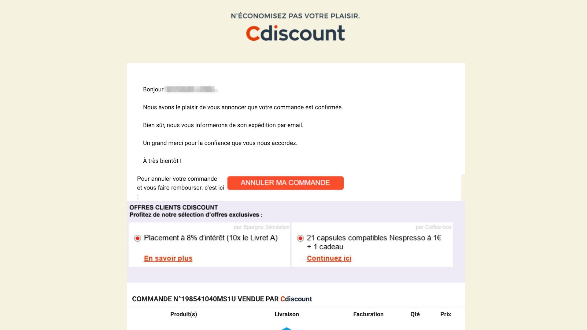 Comment récupérer une facture sur Cdiscount ️